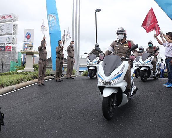 รถจักรยานยนต์ฮอนด้า  ทดลองนำ Honda PCX Electric ร่วมปฏิบัติหน้าที่ในภูเก็ต