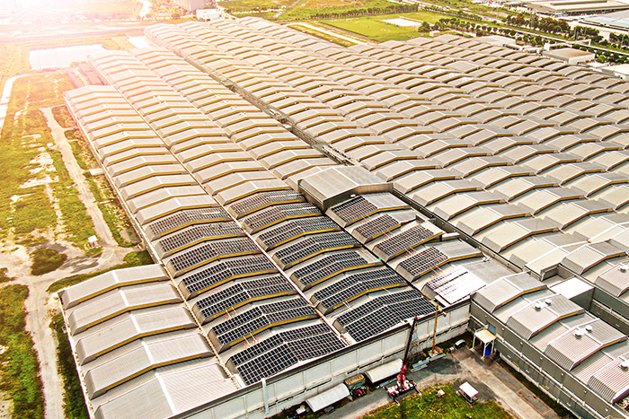 บริดจสโตนใช้พลังงานแสงอาทิตย์สนับสนุนการผลิตยางรถยนต์ในประเทศไทย