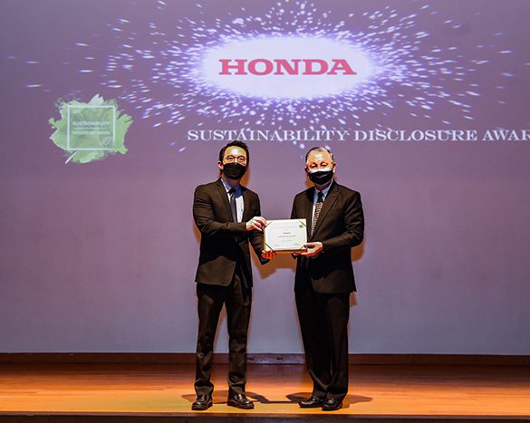 “ฮอนด้า” คว้ารางวัลเกียรติคุณสูงสุด Sustainability Disclosure Award