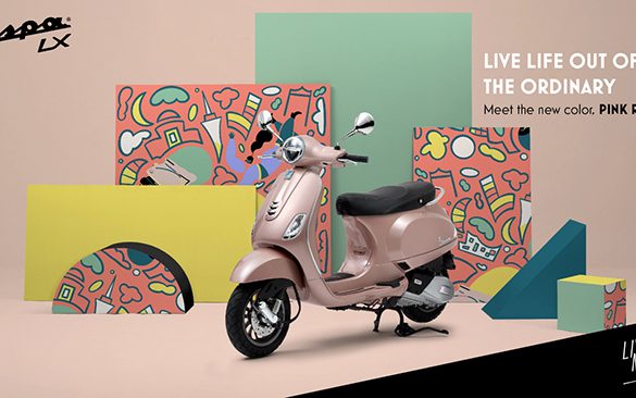 เวสป้า เติมเฉดสีแห่งความสดใสครั้งใหม่  ด้วย Vespa LX 125 i-Get “PINK ROSA”