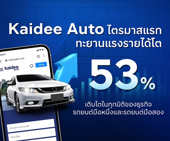 Kaidee Auto ไตรมาสแรกทะยานแรง รายได้โต 53%