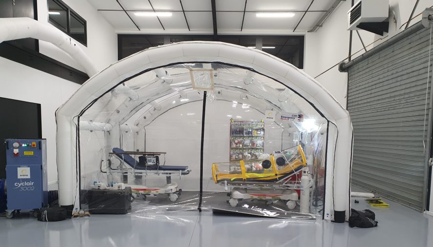 มิชลิน ร่วมกับ AirCaptif บริษัทในเครือ เปิดตัว“MICHELIN Inflatable Lab” ห้องปฏิบัติการปลอดเชื้อแบบเป่าลม