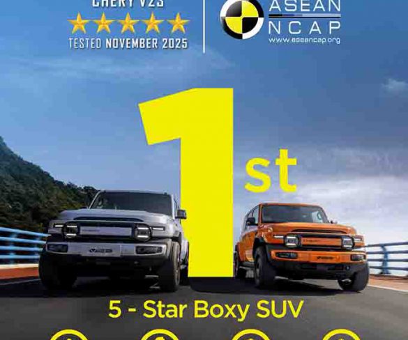 CHERY V23 คว้าคะแนนความปลอดภัยระดับ 5 ดาว