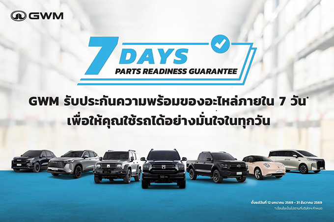 GWM ตอกย้ำผู้นำด้านบริการหลังการขายของแบรนด์รถยนต์จีนในไทย