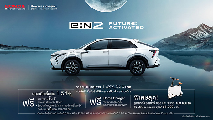 มาแล้ว ! Honda e:N2 SUV ไฟฟ้า 100% รุ่นใหม่
