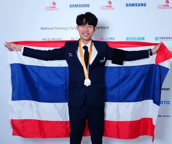 ศิษย์เก่าวิทยาลัยเทคโนโลยียานยนต์โตโยต้า คว้าเหรียญเงิน