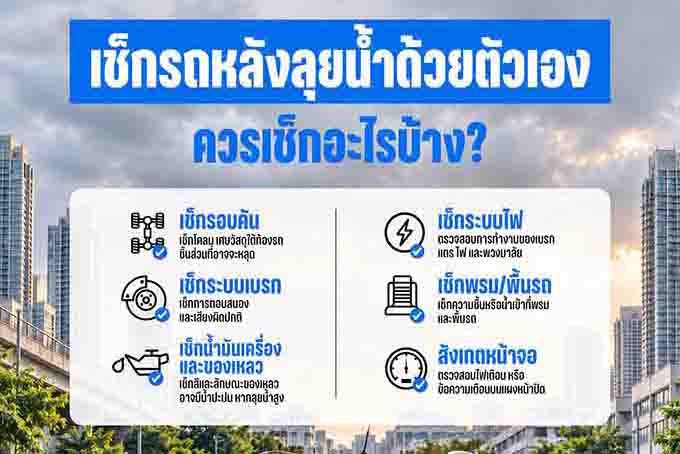 ฟอร์ดห่วงใย แนะวิธีตรวจเช็กรถหลังน้ำท่วมด้วยตัวเอง